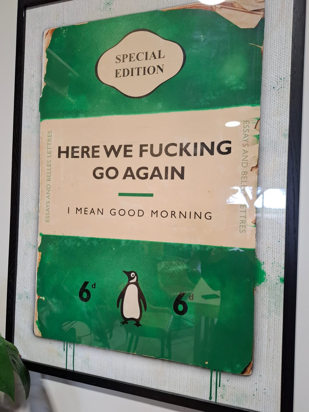 Customer photo review of Personalised Book Cover Art Print (New Green)