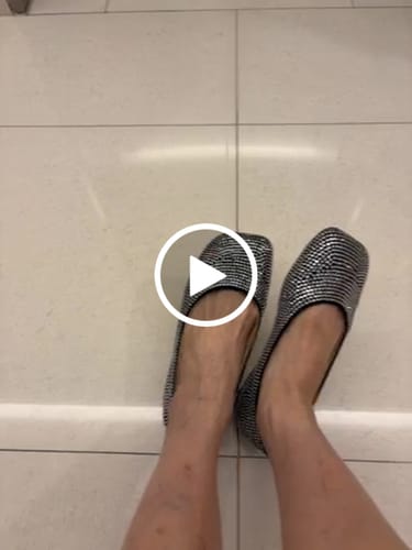 Customer video review of Toy ballerina in suede and allover rhinestones black