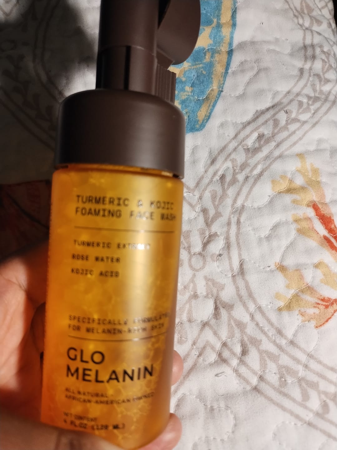 Customer photo review of Turmeric and Kojic Foaming Face Wash