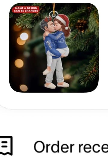 Customer photo review of Christmas Gifts For Husband And Wife - Personalized Acrylic Ornament
