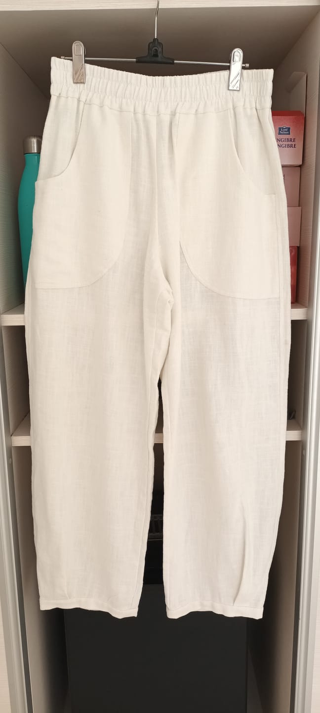 Customer photo review of Plain Stonewashed Linen Blend Fabric