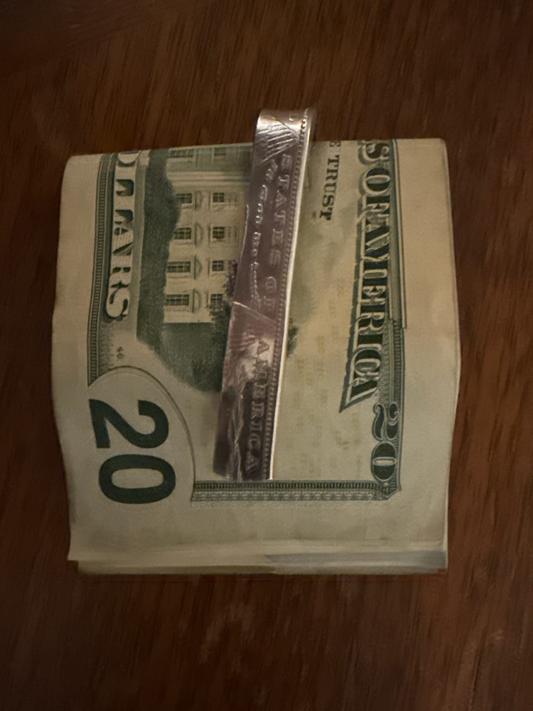 Customer photo review of Morgan Silver Dollar Money Clip