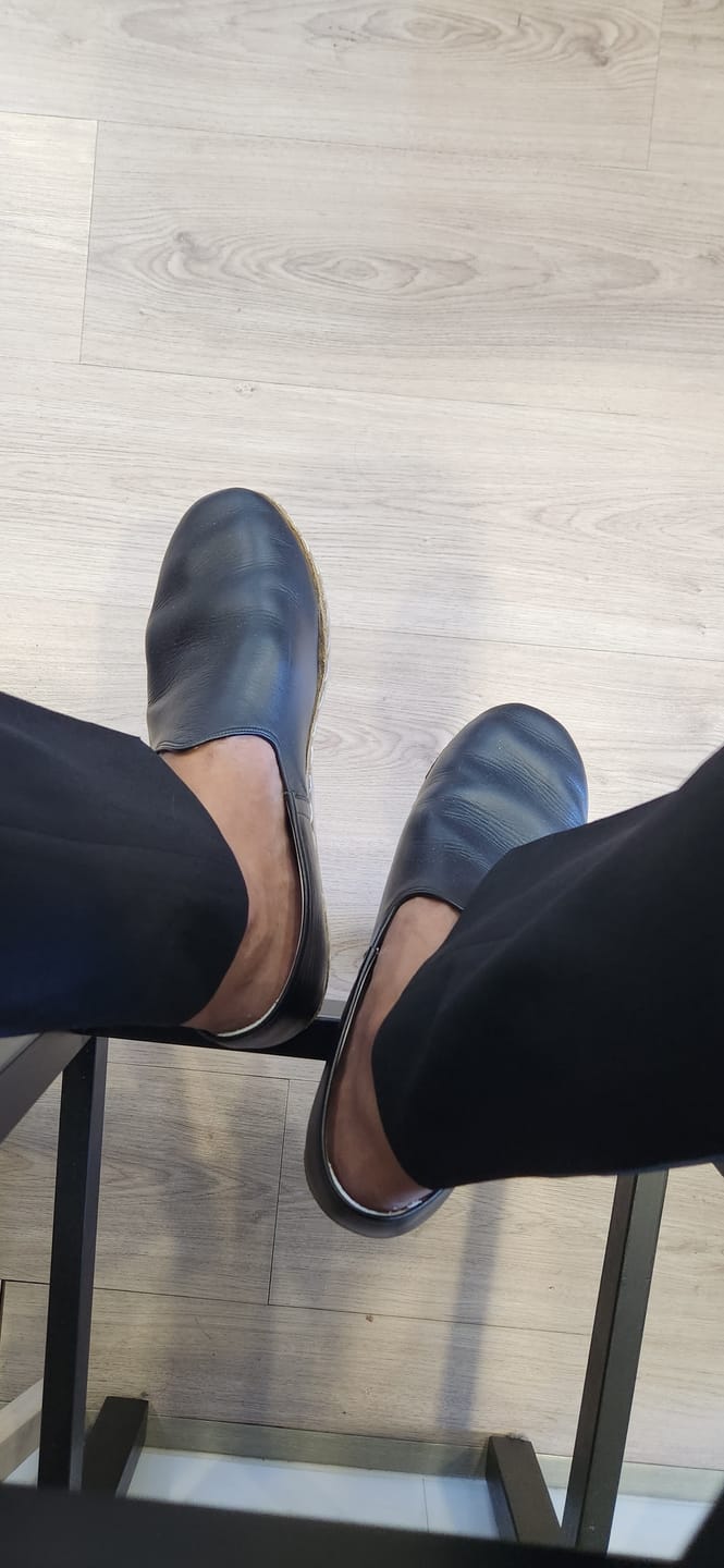 Customer photo review of Ahmad Black Color Artisan Handcrafted Genuine Leather Zero Drop Yemeni Shoes For Men | Wide Toe Box | Flexible Sole | Zero Drop | Lightweight | Breathable | Eco-Friendly | Grounding Shoes | Minimalist Shoes