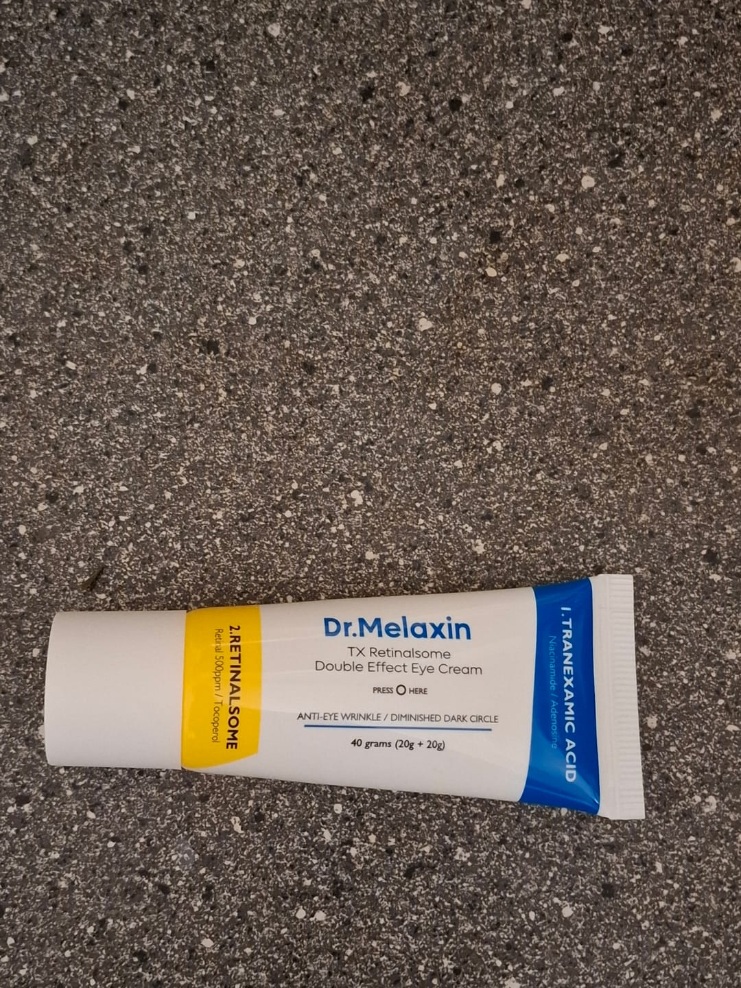 Customer photo review of Krēms ādai ap acīm ar retinālu Dr.Melaxin TX Retinalsome Double Effect Eye Cream