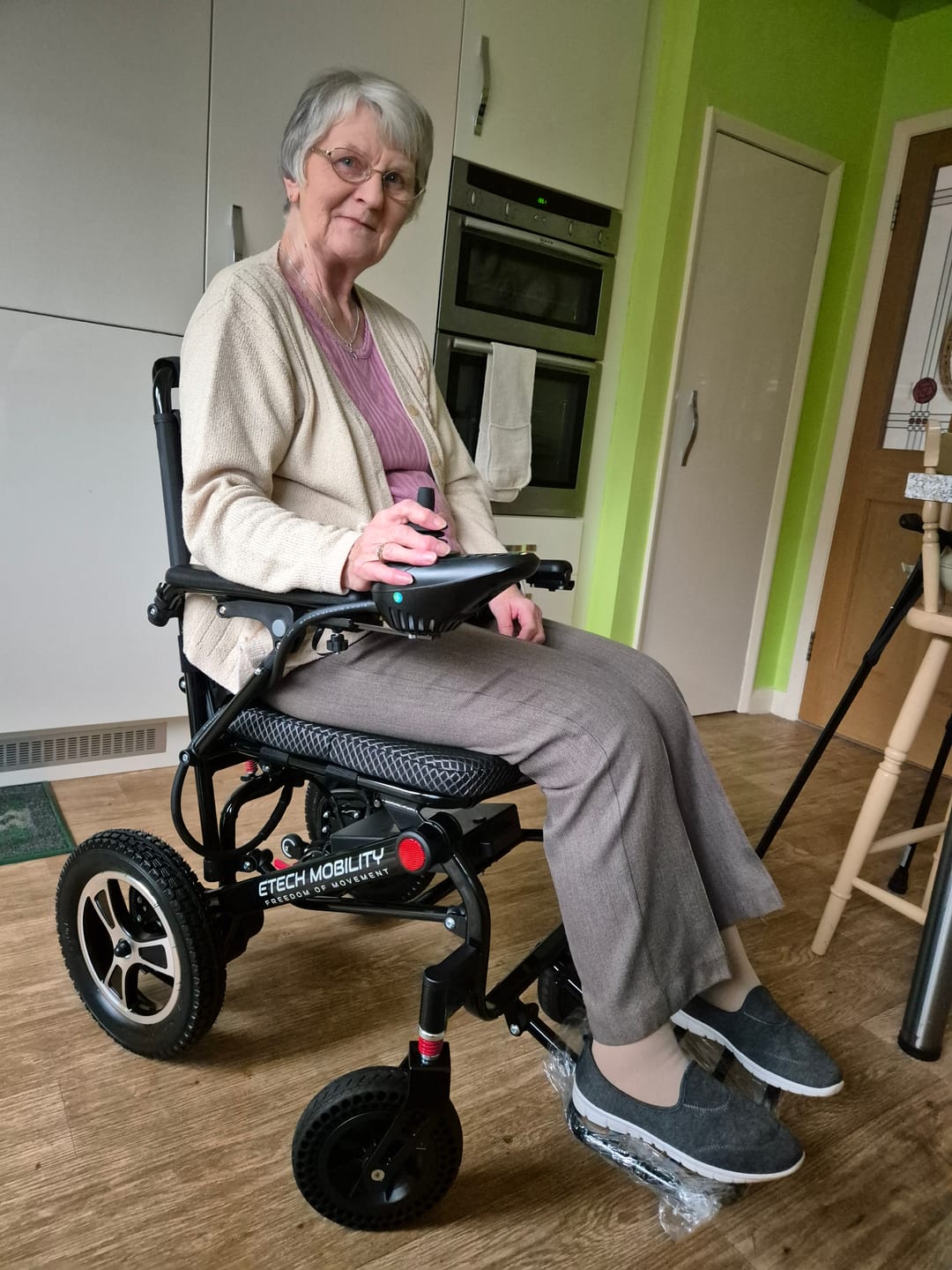 Customer photo review of Ultra-Lightweight Folding Electric Wheelchair | EtechMobility LiteMax 2