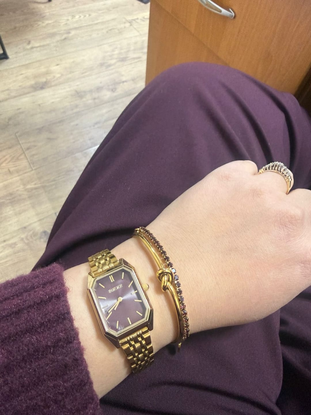Customer photo review of Eternity Gold Bracelet