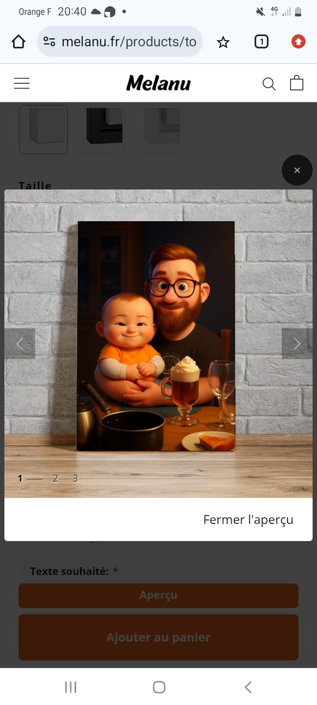 Customer photo review of Toile personnalisée - Portrait Animé