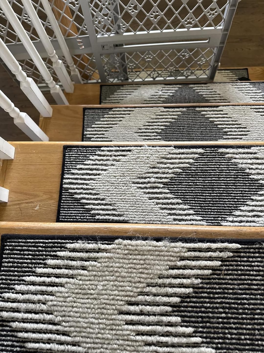 Customer photo review of Textured Non-Slip Stair Treads - Black