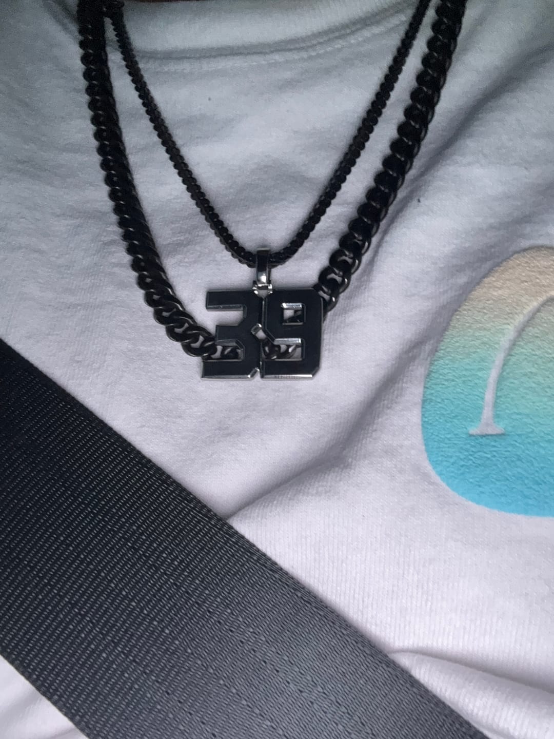 Customer photo review of Signature Jersey Number Pendant in Silver