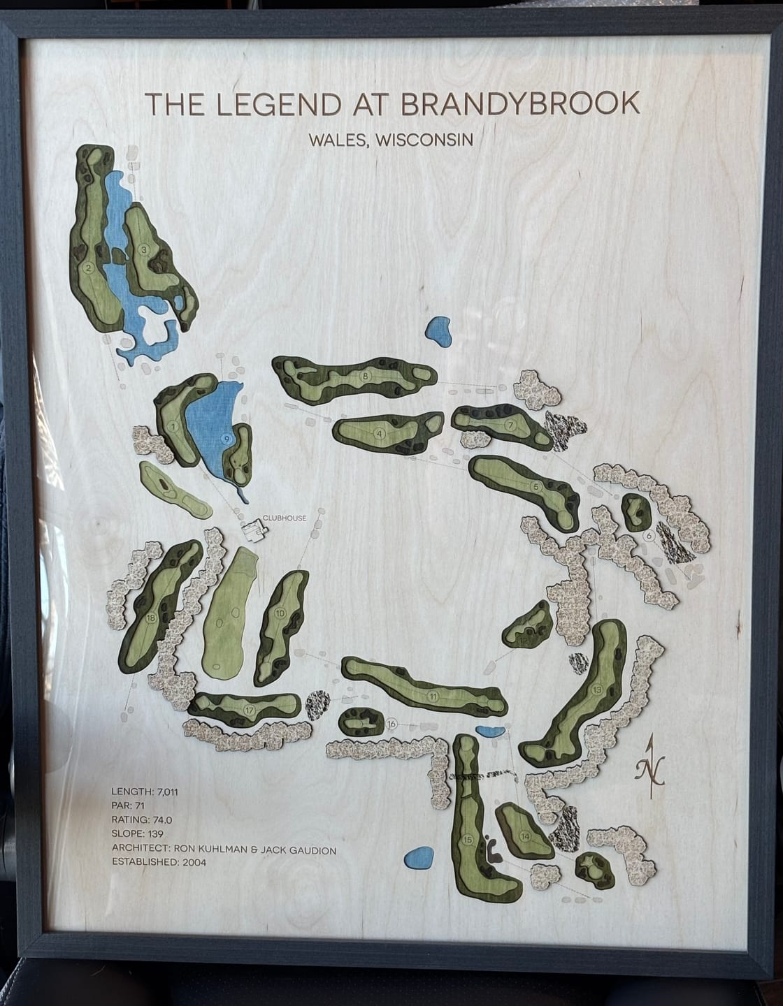 Customer photo review of Custom 3D Multi-Layer Golf Map