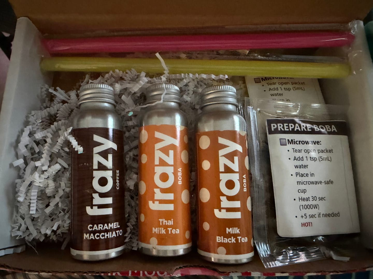 Customer photo review of Boba & Coffee Sample Pack (2 Boba + 1 Coffee)