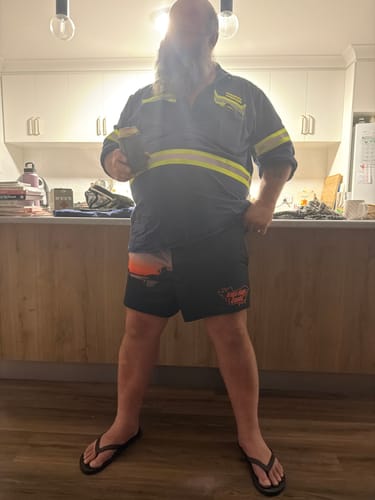 Customer photo review of 🔥NEW🔥 Cruiser Tinny Photo Footy Shorts WITH POCKETS