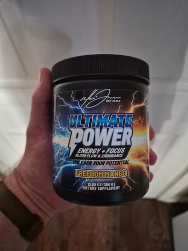 Customer photo review of Ultimate Power Drink Mix - Energy & Focus* (Freedom Mango)