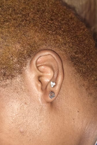 Customer photo review of Mini Era Logo Studs