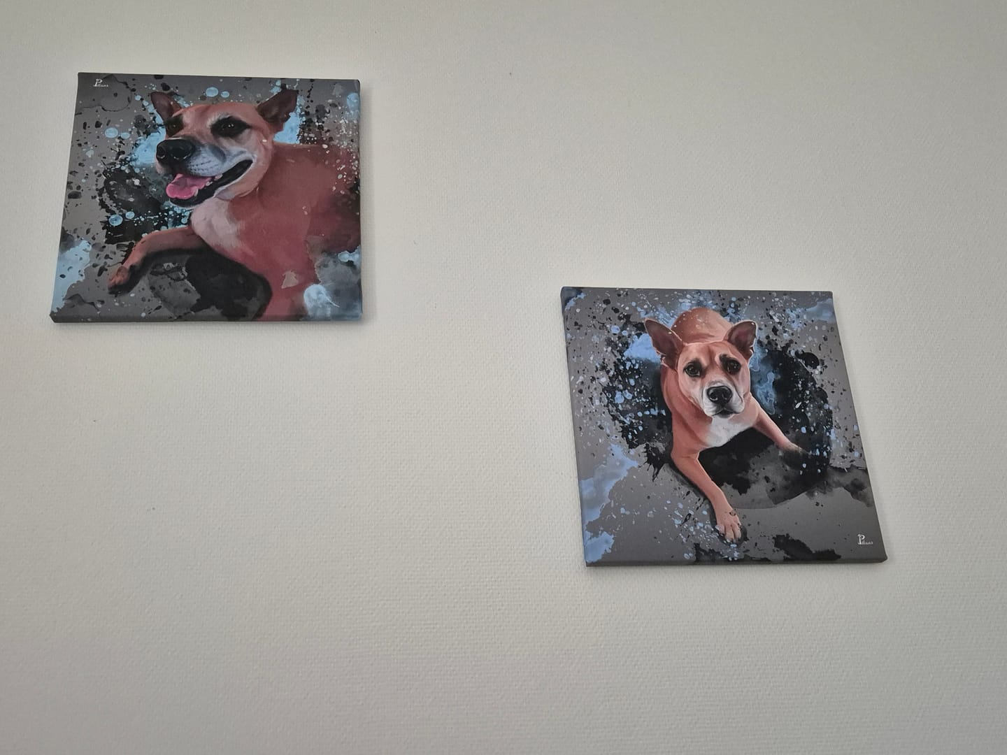 Customer photo review of Handgemaltes Haustierportrait auf Premium Leinwand im Ink Stil