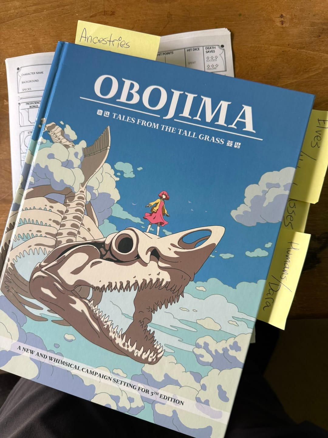 Customer photo review of Obojima: Tales from the Tall Grass – Hardcover 5E Campaign Book