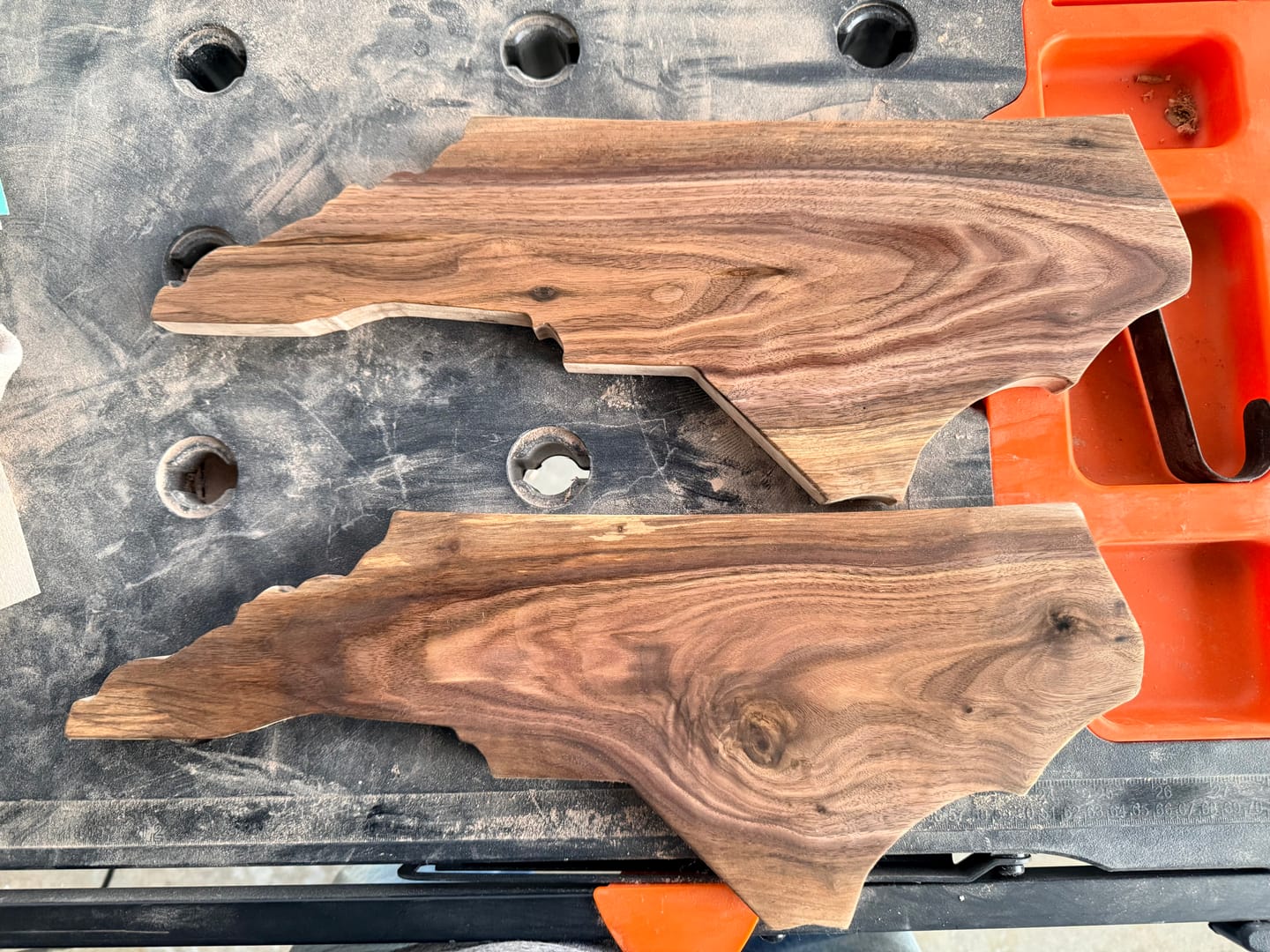 Customer photo review of 18.0x7.0" State Of North Carolina Acrylic Router Template