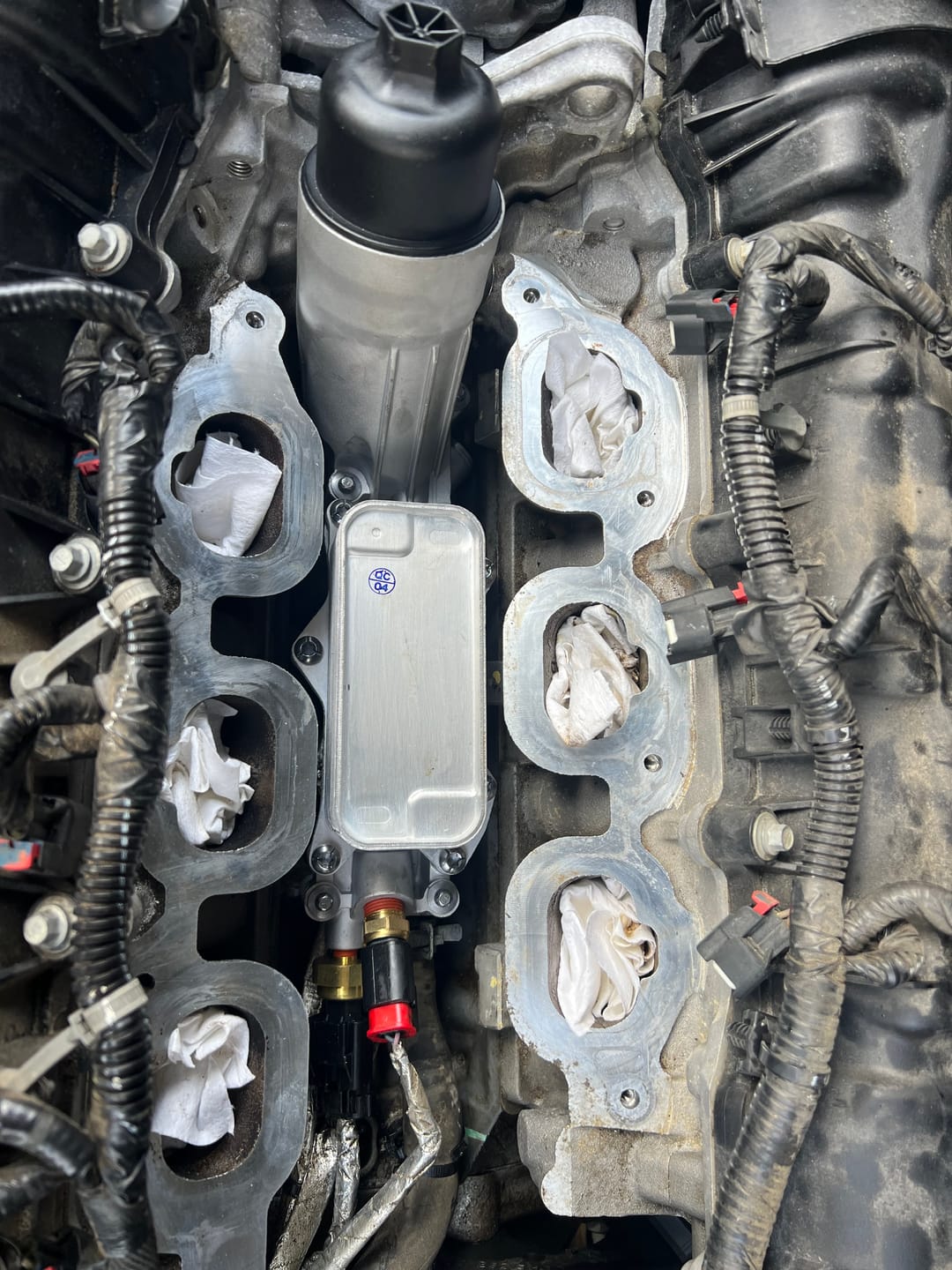 Customer photo review of Engine Oil Cooler with Oil Filter Housing Adapter Assembly for 2011-2016 Chrysler, Dodge, Jeep