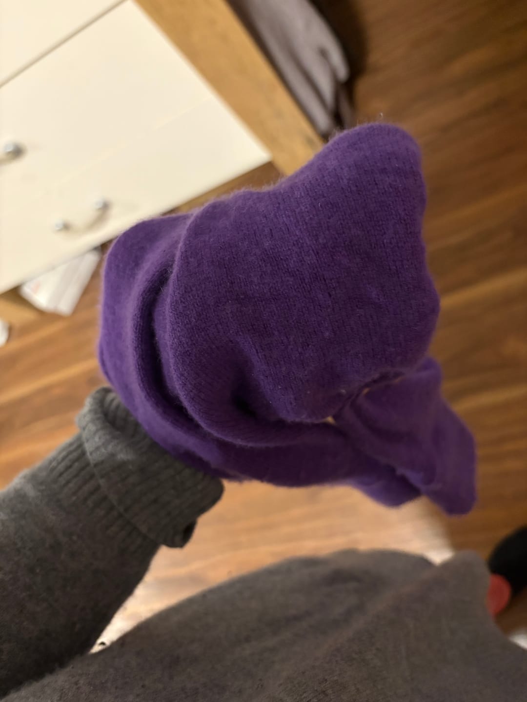 Customer photo review of Upcycling Kaschmir Baby Mitwachshose Feige
