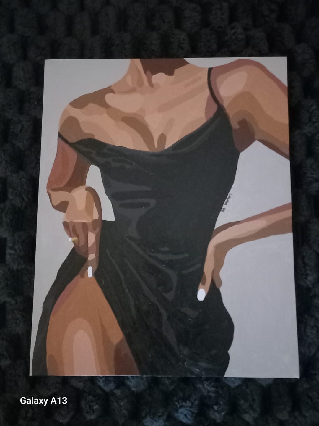 Customer photo review of Malen nach Zahlen - Elegante Frau im Kleid