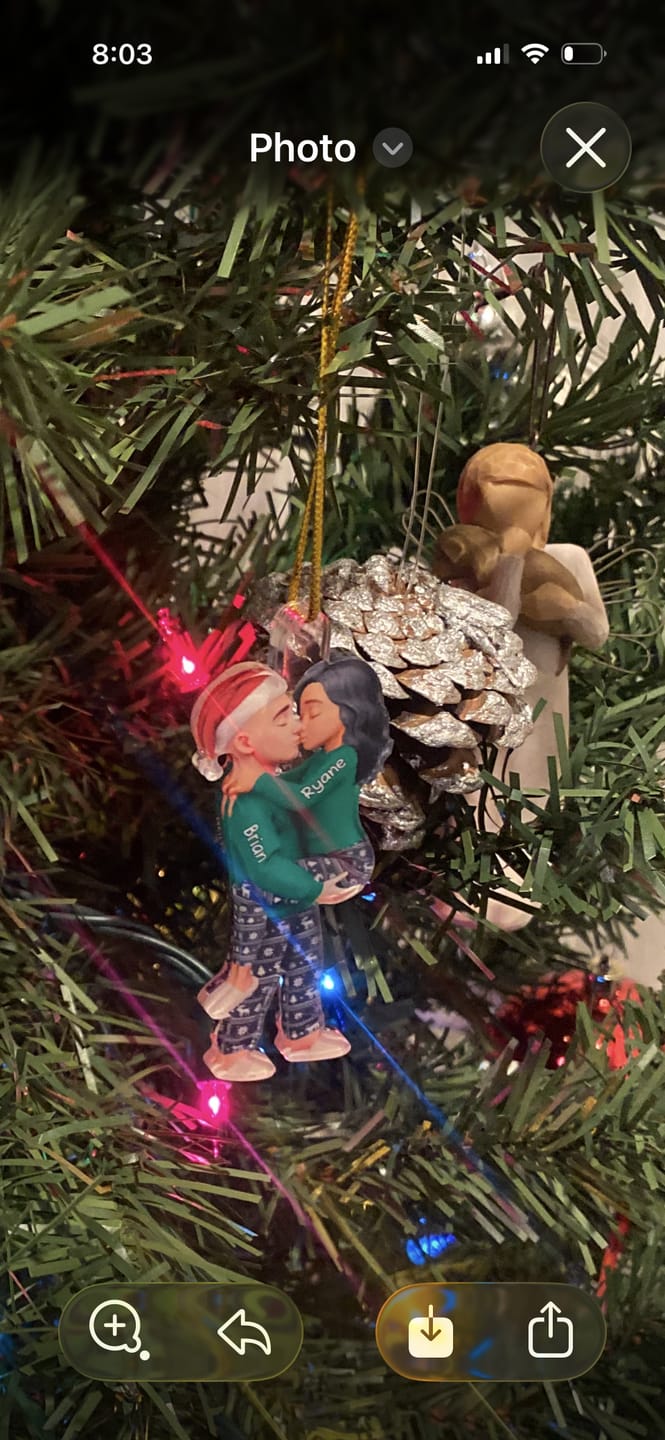 Customer photo review of Christmas Gifts For Husband And Wife - Personalized Acrylic Ornament