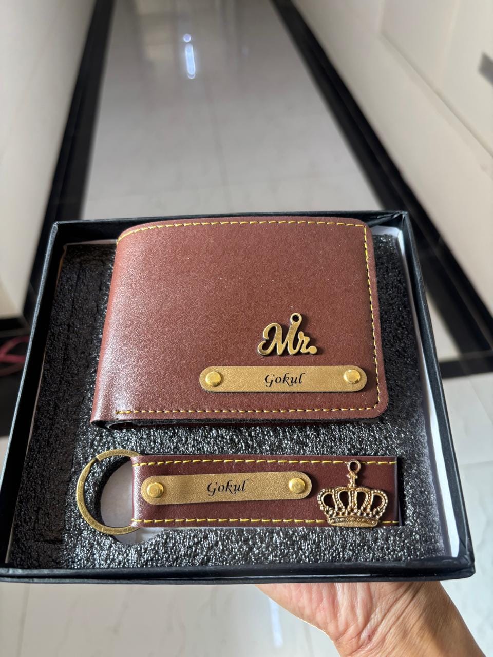 Customer photo review of Combo Of Wallet And Keychain