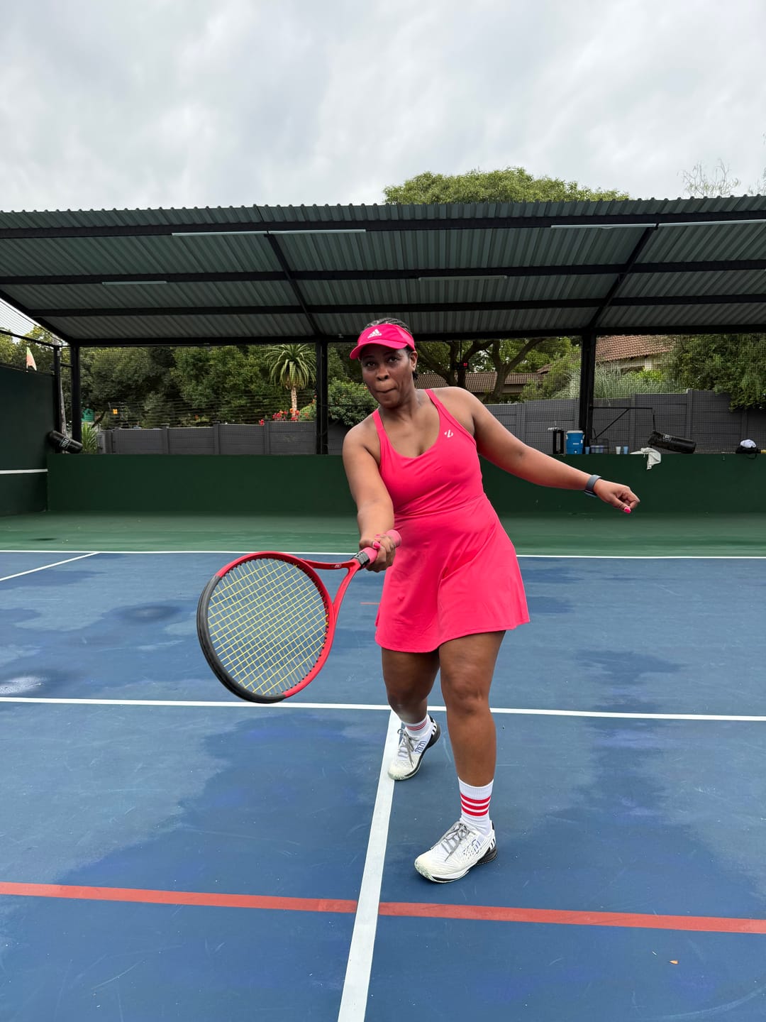 Customer photo review of One-Piece Activewear Dress with Stretchy Built-In Shorts & Bra