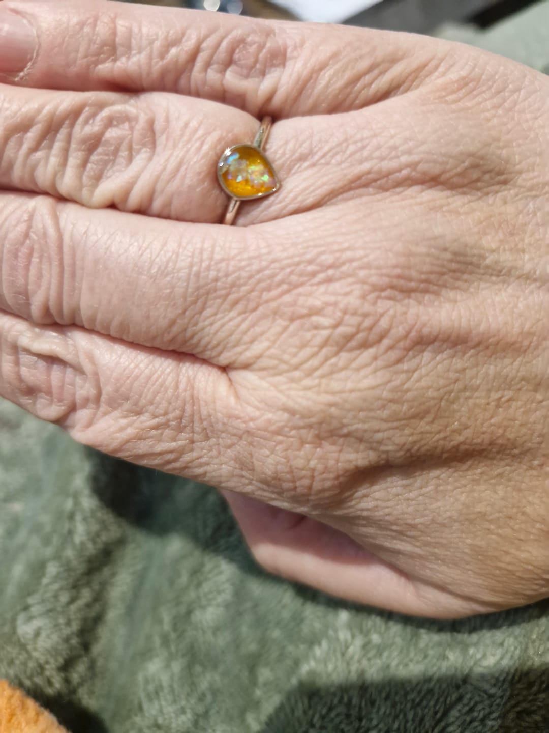 Customer photo review of Silent Teardrop Ring