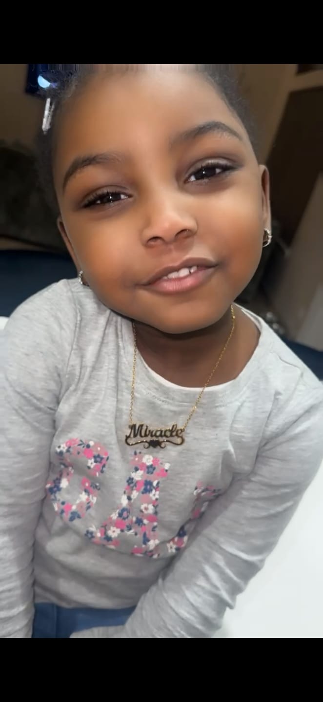Customer photo review of Kids Love Heart Name Necklace