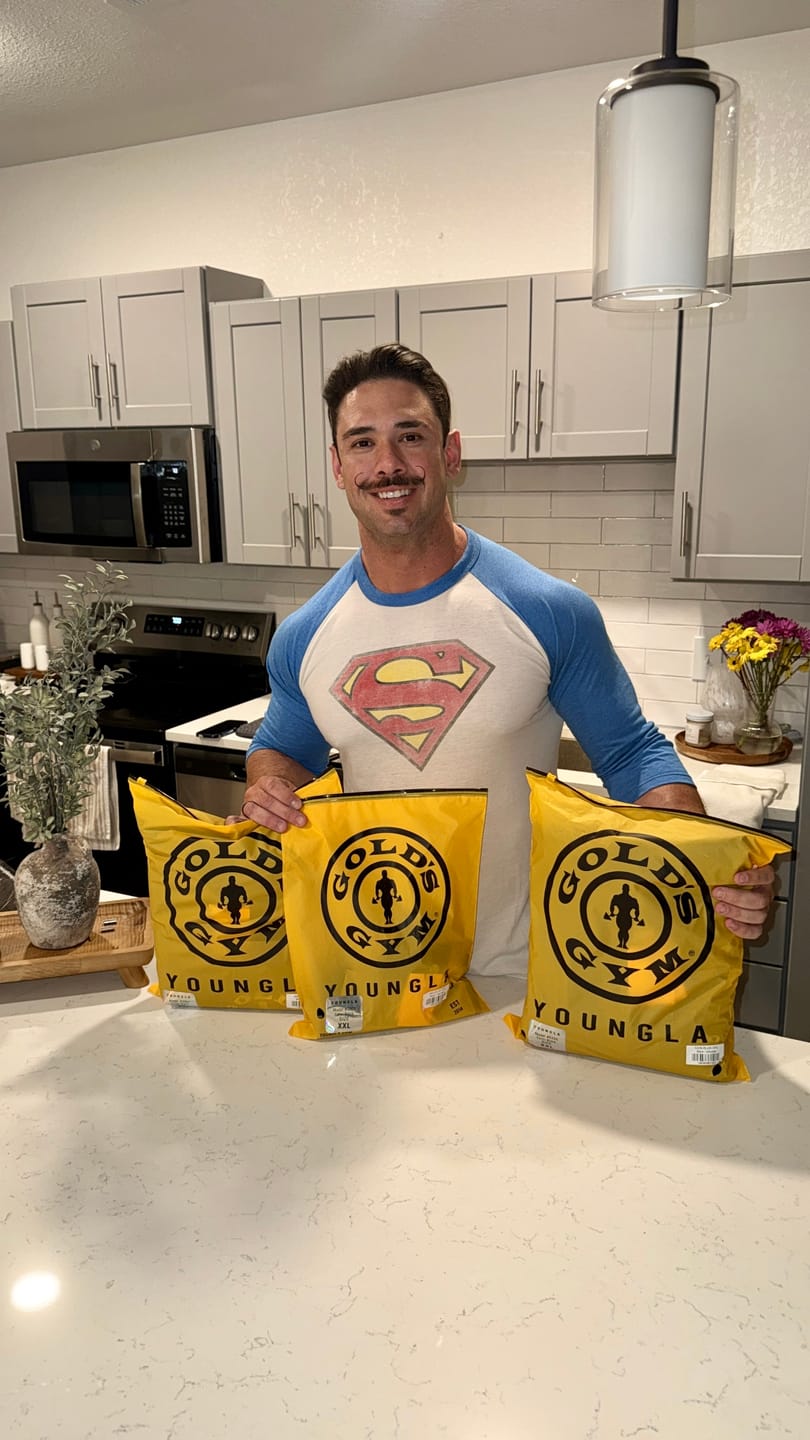 Customer photo review of 8072 - Superman 3/4 Raglan Shirts