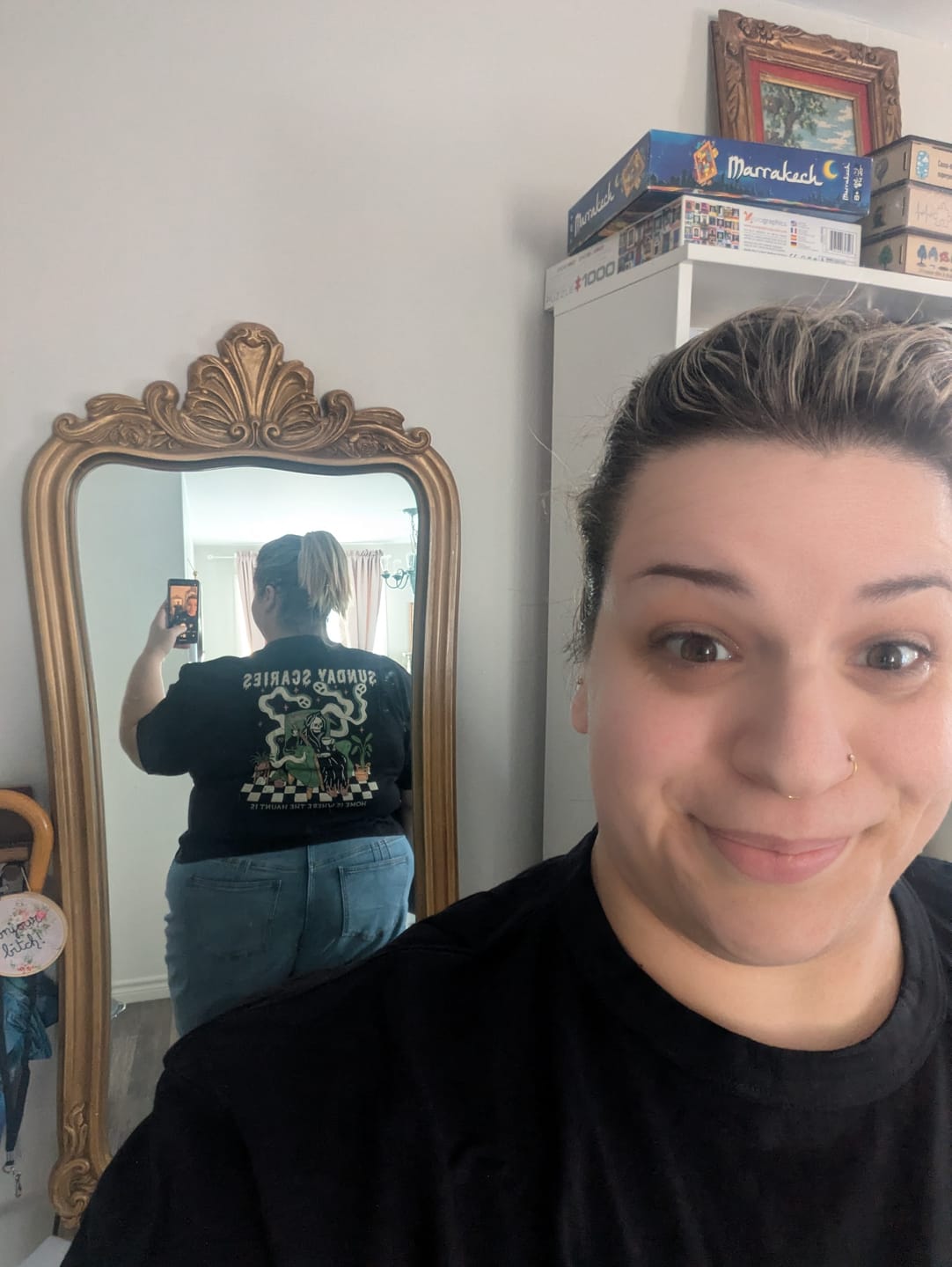 Customer photo review of Sunday Scaries T-Shirt