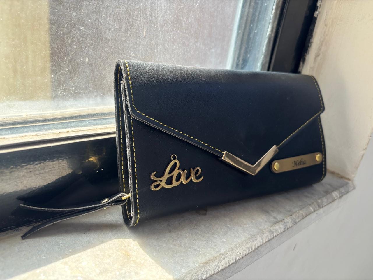 Customer photo review of Personalized Ladies Clutch With Charm
