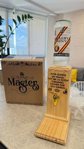 Customer photo review of Casa Master® Wooden Liquor Dispenser: Pour with Style