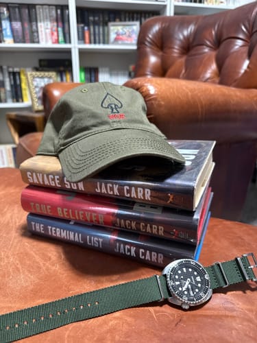 Customer photo review of The Watches of Espionage Dad Hat