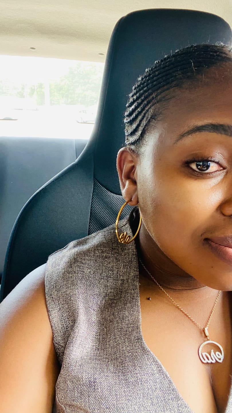 Customer photo review of Gold Precious Era Logo Hoops