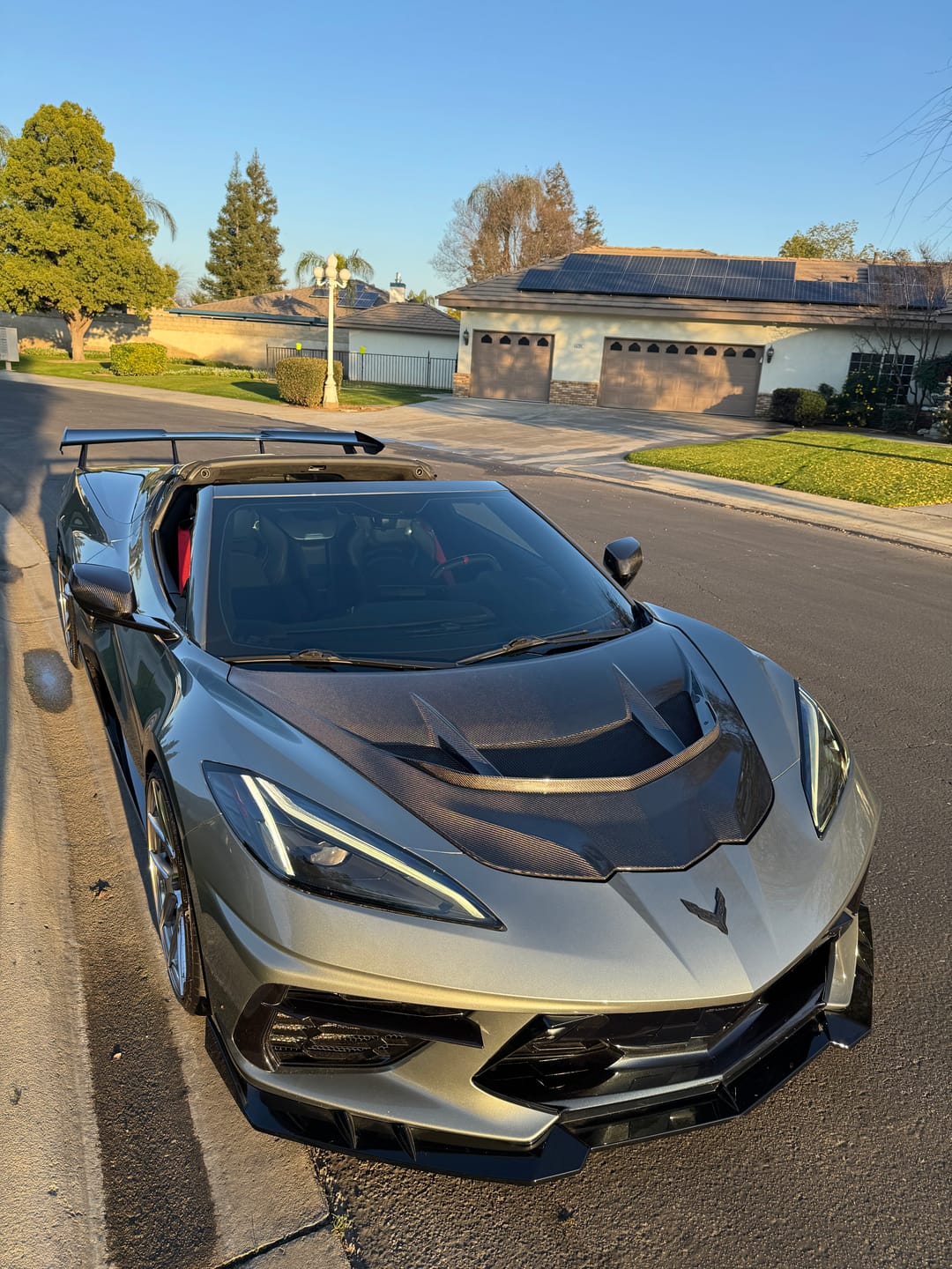 Customer photo review of Corvette C8 ZR1 Front Bumper Vented Extractor Hood