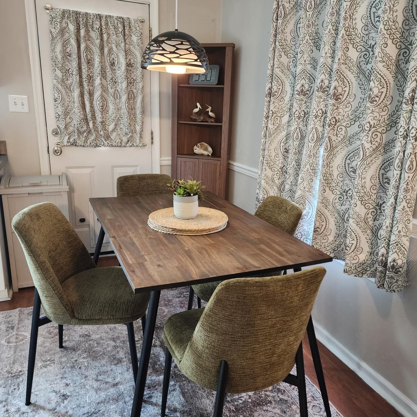 Customer photo review of Paisley Pattern Faux Linen Curtains
