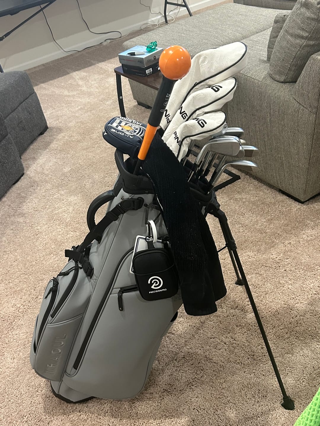 Customer photo review of LUX 9.5" 14-Way Hybrid Stand Bag: Fossil (Gray)