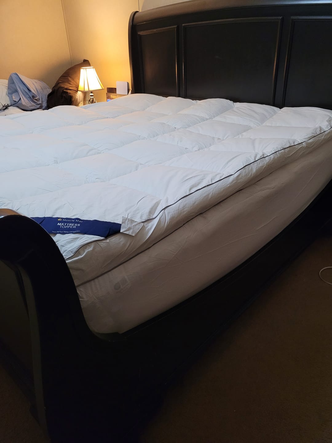 Customer photo review of Muscle Mat Luxury Mattress Topper - 4 Inches Thick