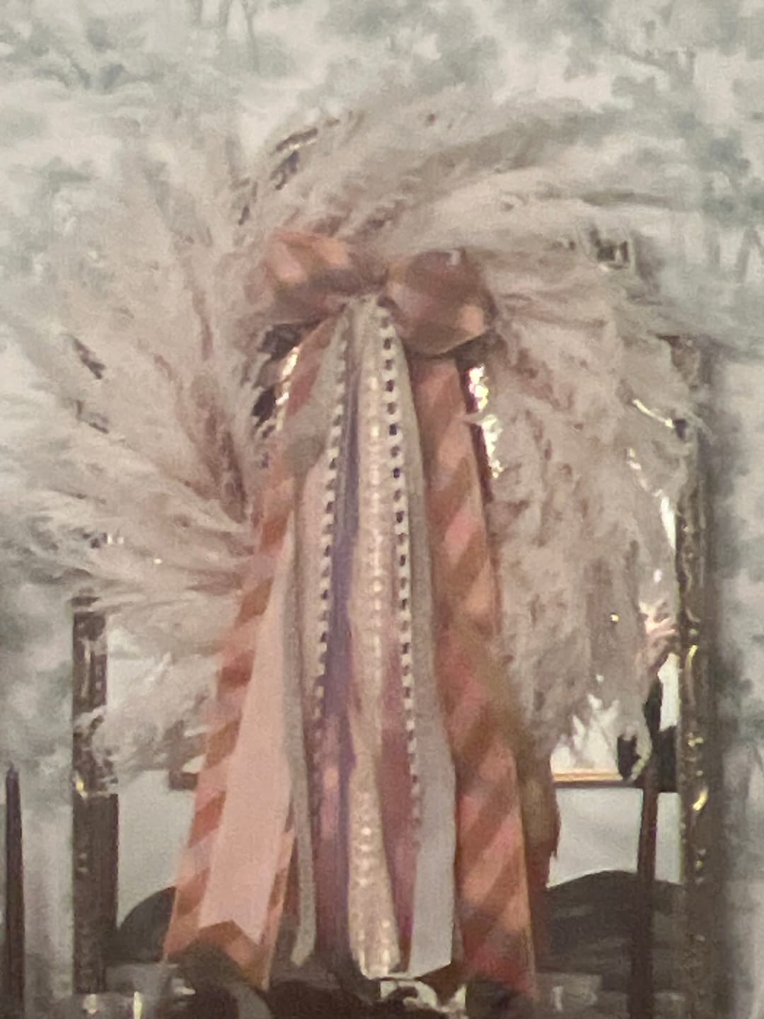 Customer photo review of Pampas Grass Wreath 36"