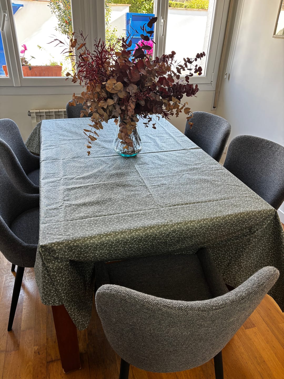 Customer photo review of Mantel La Provenza  - Flores/Verde Agua