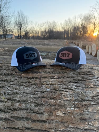 Customer photo review of Custom Leather Patch Trucker Hat - Richardson 112