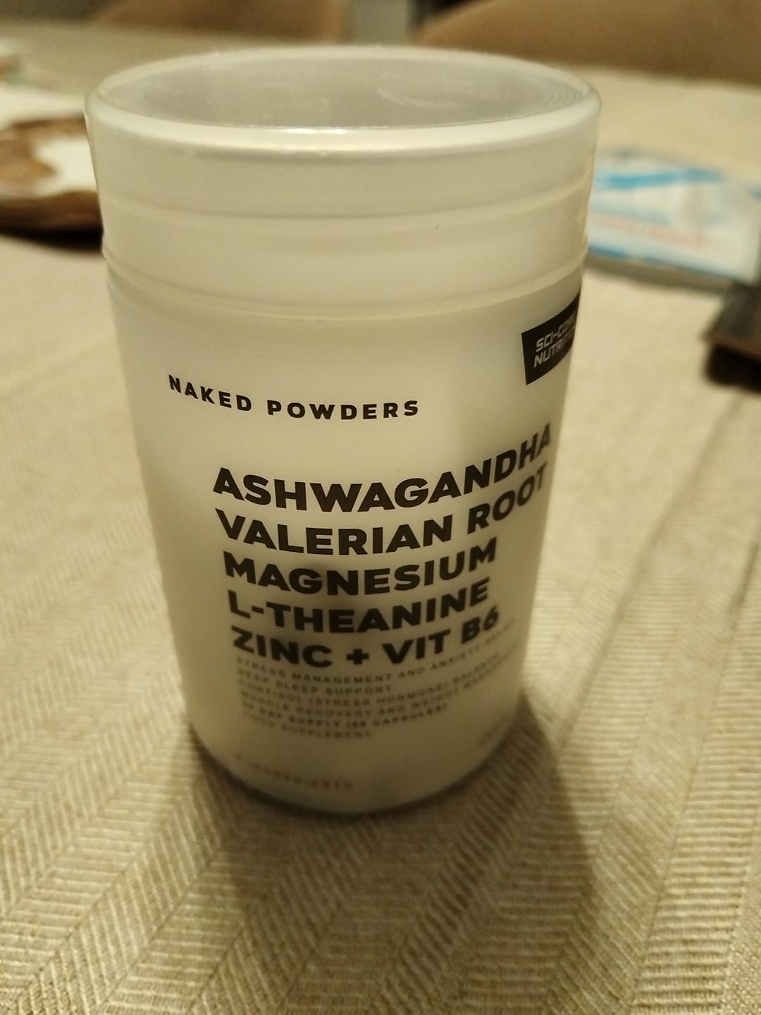 Customer photo review of Ashwagandha, Valerian Root, Magnesium, L-Theanine, Zinc, Vit B6 - 60 caps