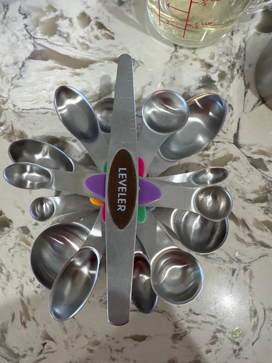 Customer photo review of Magnetic Spoons with leveler and Canvas Gift Bag