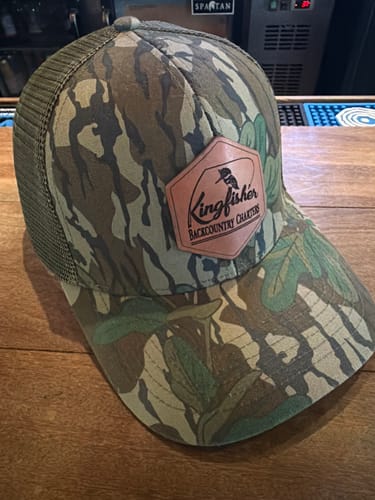 Customer photo review of Custom Slate Mossy Oak Trucker Hats - Lost Hat Co.