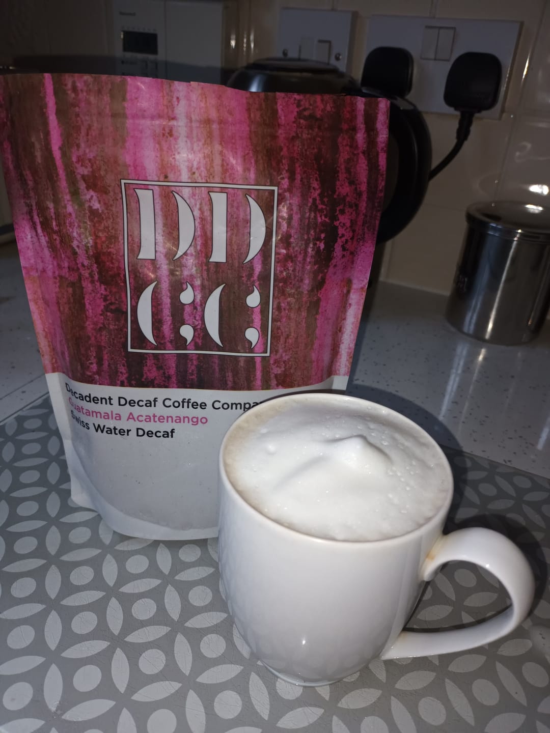 Customer photo review of Guatemala Acatenango Decaffeinated Coffee - Swiss Water Decaf Process - Strength 3