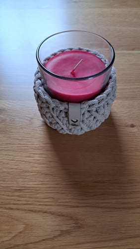 Customer photo review of Label Set mit Herz Ausschnitt - Häkelkorb Label - aus Kunstleder