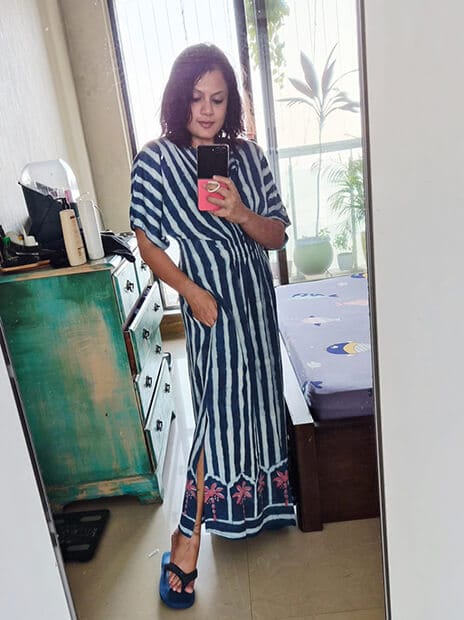 Customer photo review of Mrignayani Maxi Dress