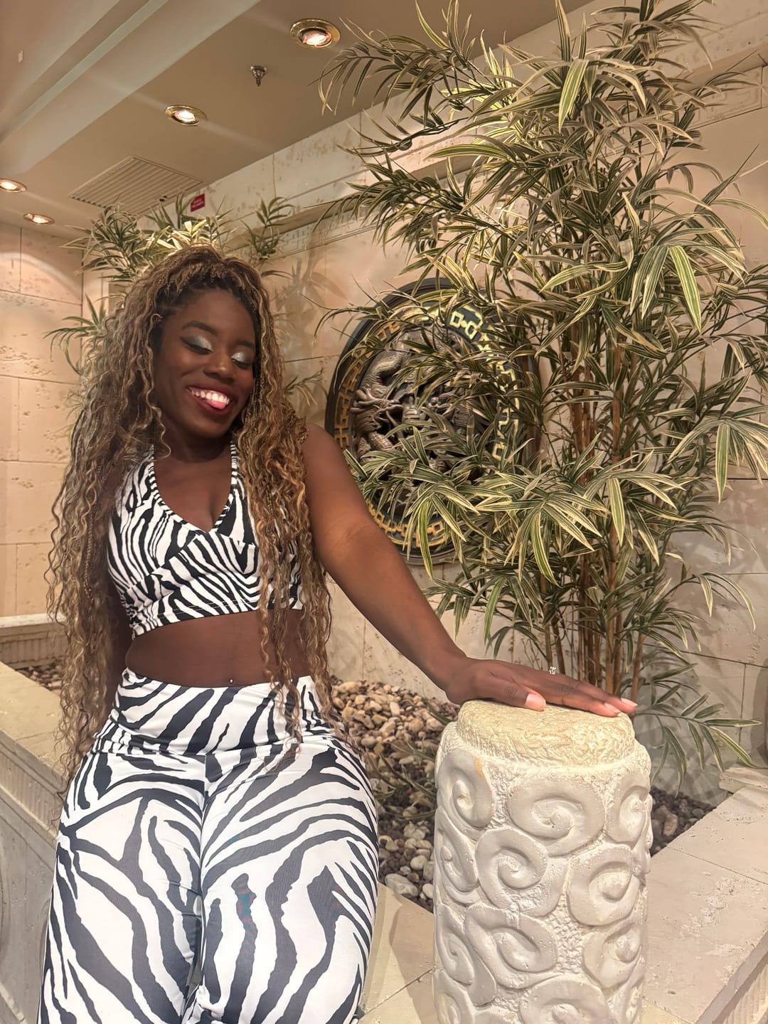 Customer photo review of #4/27/30/613 Mix Color Blend Deep Wave Human Braiding Hair