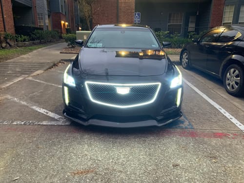 Customer photo review of Cadillac Logo Front Grille LED Luxury Metallic Dynamic Crystal Illuminated Emblem